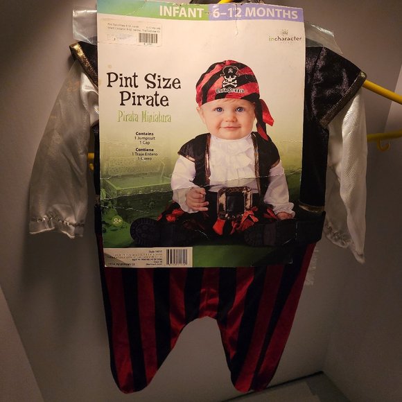Pint Size Pirate Outfit/Onesie for Infant 6-12 months - Picture 1 of 8